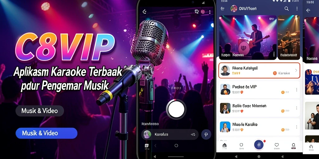 Tampilan antarmuka C8VIP yang menarik dan mudah digunakan untuk Karaoke.