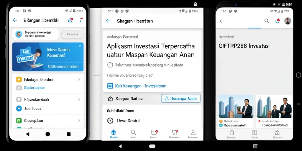 Antarmuka modern dan intuitif dari aplikasi GIFTRP288 saat berinvestasi.