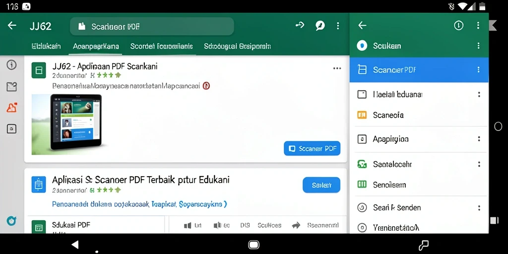 Antarmuka aplikasi JJ62 yang sederhana dan fungsional untuk Scanner PDF.