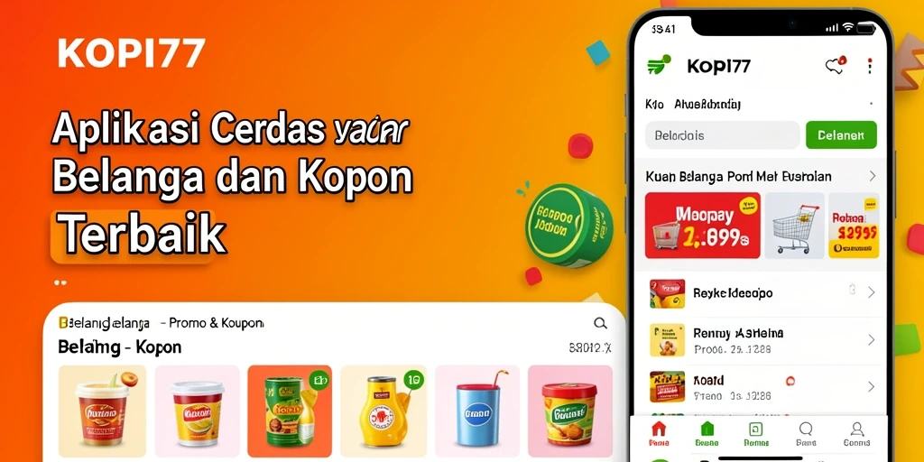 Tampilan antarmuka KOPI77 dengan deretan kupon dan promo terbaru.